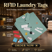 Étiquette RFID pour blanchisserie |   Étiquettes RFID pour linge, imperméables, flexibles, lavables, résistantes à la chaleur et imprimables, pour le suivi des vêtements des maisons de retraite