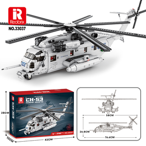 Reobrix CH-53E Super Étalon Sea <span class=keywords><strong>Dragon</strong></span> Hélicoptère Modèle Bloc de Construction Ensemble 2193p Blanc Marines Livré Détaillants En Vrac Éducateurs - Product Image 2