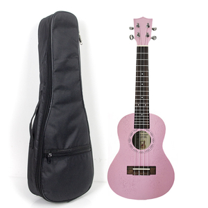 Ukelele de 4 cuerdas con cuerpo de madera contrachapada de Sapele, bolsa de transporte y afinador, diseñado para niños, estudiantes y principiantes (ROSA) - Product Image 1