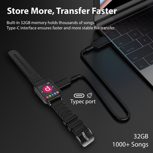 MP3 <strong>Player</strong> with Bluetooth 32GB Music <strong>Player</strong> with Detachable Strap,Built-in Speaker,1.69'' IPS Display for Running,Gym,Kid Adults - Product Image 2