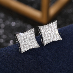 Orecchini a Perno Minimalisti a Forma di Rombo, Eleganti Gioielli da Donna per Uso Quotidiano - Product Image 6