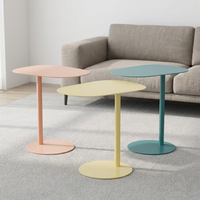Table basse moderne en métal pour salon, salle à manger, petits appartements - Design durable, léger, multifonctionnel et gain de place