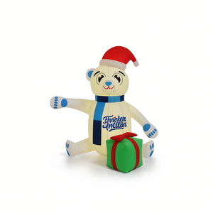 Ours en peluche gonflable de Noël Froken Trollin 94,5 cm pour décoration extérieure de jardin - Product Image 1