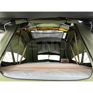 Tenda da Tetto Pieghevole SNDN per 3-4 Persone, Tenda Morbida per Auto 4x4 SUV, Campeggio Overlanding, Tenda da Tetto con Lucernario in Tela Impermeabile - Product Image 3