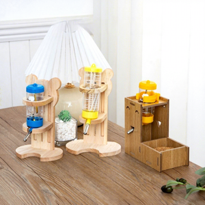 <span class=keywords><strong>Fontaine</strong></span> <span class=keywords><strong>à</strong></span> eau verticale en <span class=keywords><strong>bois</strong></span> massif ultra-résistant anti-morsure pour hamster syrien doré, avec <span class=keywords><strong>support</strong></span> de bouteille d'eau <span class=keywords><strong>à</strong></span> bille réglable en hauteur - Product Image 4