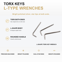 Clé Torx double extrémité de type L antidérapante, clé à main portable pour quincaillerie