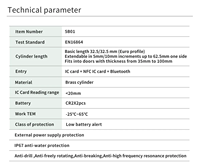 Serrure de porte intelligente numérique à cylindre européen étanche IP67 avec option clavier Tuya TTlock WK3/2, carte et NFC pour téléphone