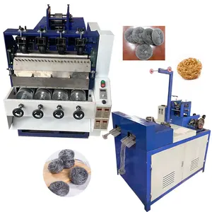 stainless steel scrubber cleaning machine mesh scourer making machines