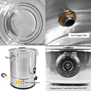 Machine à fabriquer des bougies électriques en acier inoxydable, pot à cire, <span class=keywords><strong>chauffe</strong></span>-cire pour la fabrication de bougies à domicile - Product Image 5