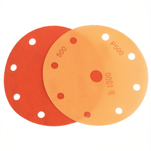 แผ่นขัดทีเทค 15 รู 500 กริต แบบติดตีนตุ๊กแก พร้อมแผ่นรองฟิล์ม - Product Image 2