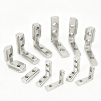 Connecteur d'angle intérieur à rainure, support d'angle en L à 90 degrés pour assemblage de profilés en aluminium à rainure en T