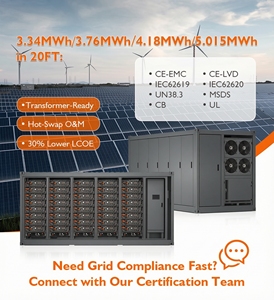 LITHTECH 5MWh 5015kWh Energy Storage <b>System</b> LiFePO4 314Ah Cell <b>Grid</b> Ess Energy Storage <b>System</b> Solar <b>System</b> - Product Image 1