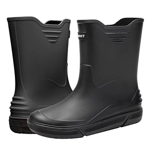 Bottes <span class=keywords><strong>de</strong></span> pluie en caoutchouc pour <span class=keywords><strong>homme</strong></span> YL-1838 <span class=keywords><strong>de</strong></span> haute qualité, antidérapantes, noires, mi-mollet, imperméables, pour la ferme - Product Image 2