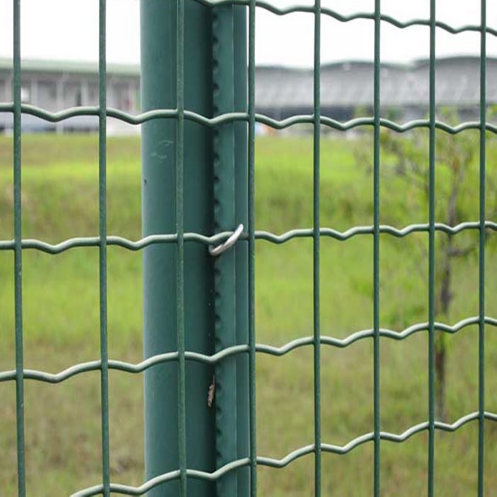 2.3m Euro Fence Post with Dovetail Ribs - Galvanized Steel Tubular Poles  for Garden and Farm Fencing Solutions