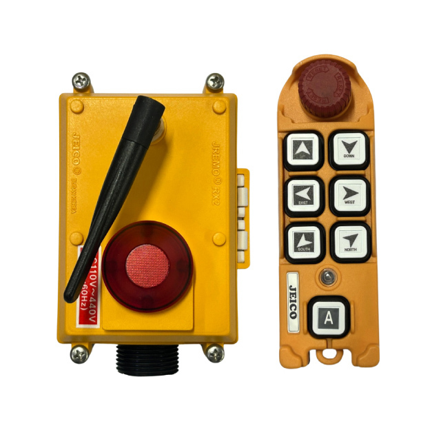 Industrial Wireless Radio Remote Control for Overhead Crane and Hoist Heavy Duty System, 7 Buttons Model JREMO 6K+