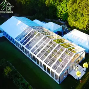 10x20m 12x15m 10x30m alüminyum Marquee beyaz ve şeffaf parti etkinlik çadırı düğün için resepsiyon ziyafet