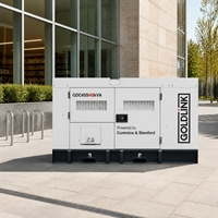 Groupe électrogène diesel Cummins 45 kVA super silencieux, générateur diesel 36 kW à faible bruit, monophasé, refroidi par eau, station d'alimentation
