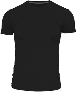 เสื้อยืดคอกลมแขนสั้นทรงปกติสีดำสำหรับผู้ชาย ผ้าเจอร์ซีย์แบบเรียบ สไตล์ลำลอง  ถักทอแบบย้อมสีพื้น พร้อมบริการ OEM ODM - Product Image 1