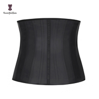 Ceinture amincissante en latex pailleté pour femme, avec 25 baleines en acier, corset colombien, gaine modelante et sangle de modelage