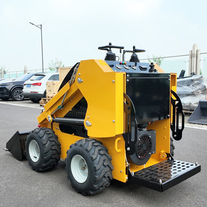 Free Shipping Factory Sale <b>Stand</b> Behind Skidsteer With <b>Engine</b> Skid Steer Mini Loader With Snow Blower Bucket - Product Image 4