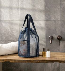 Bolsa de Aseo de Viaje con Logotipo Personalizado, Bajo MOQ, de Moda, Plegable, de Malla de Poliéster, con Cordón, Lavable, Colgante, para Natación - Product Image 4