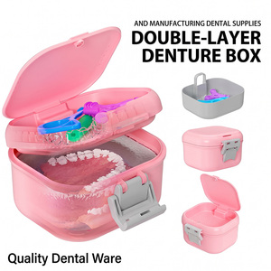Boîte de Rangement Portable Double Couche Anti-Fuite pour Prothèses Dentaires avec Joint en Silicone et Verrouillage par Pression, Étui de Voyage pour Gouttières et Retainers - Product Image 5
