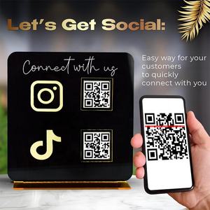 Support de signalisation élégant et personnalisé pour code QR Cash App et réseaux sociaux professionnels - Product Image 4