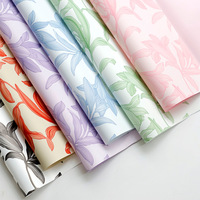 Papier d'emballage floral de style coréen avec motif de lys, papier d'emballage pour bouquets, fournitures pour fleuristes