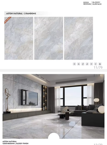 Compre Baldosas de Porcelana Brillante de 1200x1800 mm, Baldosas de Gran Formato para Pisos y Paredes, para Uso Comercial y en Exteriores de Supermercados - Product Image 2