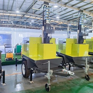 Generador diésel eficiente con torre de luz LED Telescópico 4M-9M Elevador para sitios industriales Remolque montado - Product Image 4