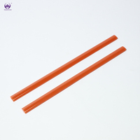 Nouvelle couleur 2026, tige en verre borosilicate orange mandarine, matière première pour gobelets à eau, tige d'agitation