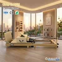 Machine d'exercice Pilates Reformer pliable en bois de chêne massif, réglable, durable et de haute qualité pour l'entraînement à domicile