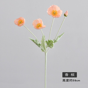 Flores artificiales de amapola, amapolas falsas de tacto real para decoración floral del hogar, sala de estar, boda - Product Image 6