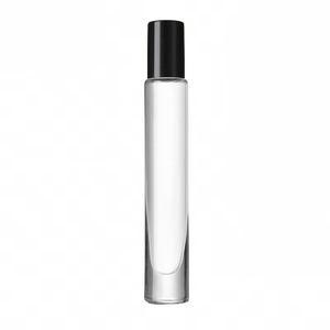 Wholesale Clear White Black Empty Cylindrical Thick Bottom <b>10ml</b> Bamboo Collar Glass Perfume Oil Roll-On <b>Bottle</b> with Box - Product Image 2