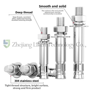 Bulloni di Ancoraggio Meccanico Autodilatanti in Acciaio Inox 304, Viti di Espansione a Tubo Singolo e Doppio, Autofilettanti M8 M10 M12, Alta Qualità - Product Image 2