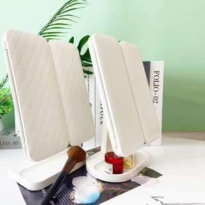 Intelligent LED <b>Makeup</b> <b>Mirror</b> with Light, Bedroom, Three Fold Light Filling Shell, Frosted Table Top Beauty <b>Mirror</b> - Product Image 5