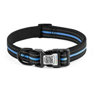 Etiqueta de identidad de Mascota de lujo ligera personalizable, código QR antipérdida, etiqueta de identificación de perro y gato, patrón de Animal sólido, <span class=keywords><strong>Collar</strong></span> de hebilla duradero - Product Image 6