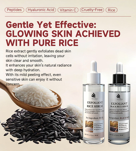 Suero Ampolla de Arroz OEM <span class=keywords><strong>Triple</strong></span> Acción Iluminador e Hidratante Exfoliante Suave para Todo Tipo de Piel - Product Image 3
