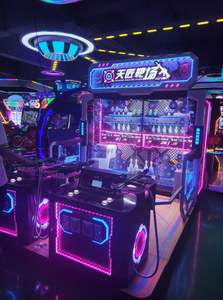 Máquina de juego de arcade PK de tiro de precisión, cuatro jugadores, artículos de botella de Metal duraderos simulados que funcionan con monedas, Inglés - Product Image 3