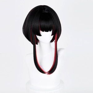 Perruque synthétique Ahri noire et <span class=keywords><strong>rouge</strong></span> mélangée de 40 cm, longueur moyenne, pour cosplay LOL League of Legends, idéale pour les fêtes d'Halloween et <span class=keywords><strong>l</strong></span>'anime, vente <span class=keywords><strong>en</strong></span> gros - Product Image 4