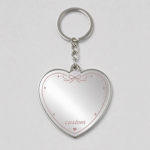 Porte-clés miroir cosmétique personnalisé en gros, motif de surface personnalisé, porte-clés portable pour maquillage féminin - Product Image 3