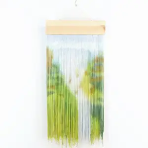 Handmade Macrame Polyester Cotton Painting Dyeing Tassel Rustic Style Wall Hanging Decoration Artwork