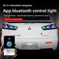Nouvel ensemble de feux arrière 12V EVO Modification Wing God avec feux de route LED RGB et clignotants séquentiels