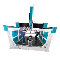 Prix usine 4 axes grand Format Table mobile CNC 3D mousse planche de bois Sculpture Eps sculpture Machine