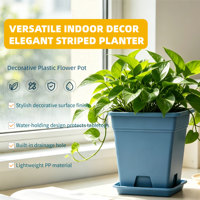 Pot de fleurs carré en plastique avec trou de drainage, kit de propagation de jardin durable, respirant, grand diamètre, 3,23 L, pack Clématites