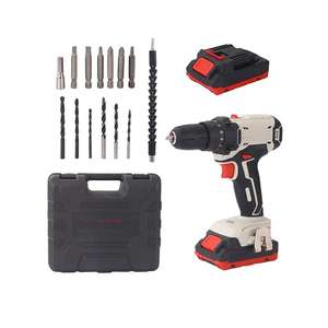 Kit de perceuse à percussion <span class=keywords><strong>sans</strong></span> <span class=keywords><strong>fil</strong></span> 20V Perceuse à main à batterie au lithium à vitesse variable avec tournevis Outil électrique Ensembles de perceuse à percussion portable - Product Image 1