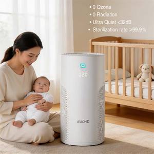 AVICHE C5, meilleur purificateur d'air silencieux fabriqué en Chine, pour la maison, avec filtre HEPA 13 <span class=keywords><strong>et</strong></span> lumière UV, idéal pour la chambre de bébé, la maternité <span class=keywords><strong>et</strong></span> les femmes enceintes. - Product Image 1