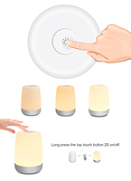 Respiration lumière dimmable bureau lampe de table pour salon éclairage tactile led bébé natlampe med farver