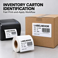 Gulungan Stiker Label Termal Perekat Sendiri untuk Pencetakan Barcode Termal Langsung dengan Format Bulat dan Persegi Panjang