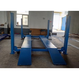 Chine Usine <span class=keywords><strong>Pas</strong></span> <span class=keywords><strong>Cher</strong></span> Certification Ce Hydraulique 4 Post Palan Avec Rolling Jack À Vendre - Product Image 3